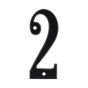 Número "2" de latón sólido 4" Negro 13658 Adir