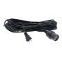 Extensión negra con socket e interruptor 10 m 13828 Adir