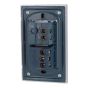 Placa con 1 apagador sencillo y 1 contacto aterrizado Tiffany Cristal 9789 Adir