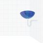 Cespol flexible para lavabo con aro cromado 001-1 Albatros