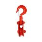 Polea giratoria pasteca de 3" para 2 tons. con gancho y seguro 3/8" 274160 OBI