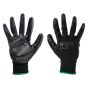 Guante de poliéster con nitrilo en palma talla XL negro 13BNC Excelsius 