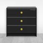 Jaladera botón Contemporáneo latón brillante 3814 Handy Home