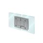 Bisagra vidrio-vidrio a 180° cromo BRK718 Bruken