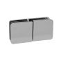 Clip vidrio / vidrio a 180° cromo BRK734 Bruken