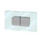 Clip vidrio / vidrio a 180° cromo BRK734 Bruken