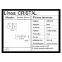 Clip vidrio / vidrio a 180° cromo BRK734 Bruken