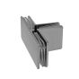 Clip vidrio-vidrio con porta costilla satinado BRK738 Bruken