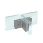 Clip vidrio-vidrio con porta costilla satinado BRK738 Bruken