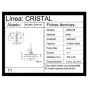 Clip vidrio-vidrio con porta costilla satinado BRK738 Bruken