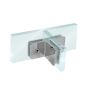 Clip vidrio-vidrio con porta costilla cromado BRK738 Bruken