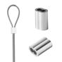 Casquillo doble de aluminio para cable 3/16" con 50 piezas 217115 OBI