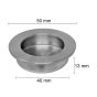 Jaladera de embutir Target acero inoxidable 40 mm 3734 Ashico