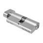 Cilindro europeo alta seguridad llave / mariposa níquel satinado 70 mm 90006 Ashico