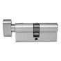 Cilindro europeo alta seguridad llave / mariposa níquel satinado 70 mm 90006 Ashico