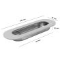 Jaladera de embutir acero inoxidable Oval 110 x 38 mm Ashico