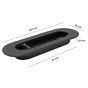 Jaladera de embutir negra Oval 110 x 38 mm Ashico