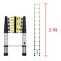 Escalera telescópica de aluminio de 5 Metros multiusos