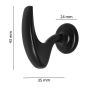 Perchero negro mate 43 mm 792-8065 Herrasa