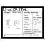 Clip para vidrio fijo a 90° cromo K-507C Axcent
