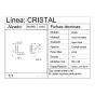 Clip vidrio-vidrio a 90° negro mate K-508N Axcent