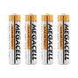 Pilas Alcalinas "AAA" con 4 Piezas MEGACELL