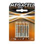 Pilas Alcalinas "AAA" con 4 Piezas MEGACELL