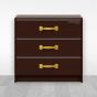Jaladera para mueble latonada 130 mm Mañon