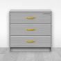 Jaladera para mueble latonada 125 mm Mañon