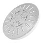Regadera redonda 10 cm cromo / blanco 10-BR IML