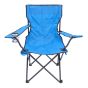 Silla plegable de campismo con portavaso azul MC-039 Mendoza