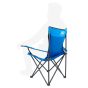 Silla plegable de campismo con portavaso azul MC-039 Mendoza