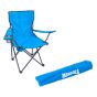 Silla plegable de campismo con portavaso azul MC-039 Mendoza