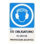 Señalamiento "Uso obligatorio de protección acústica" 30 x 45 cm