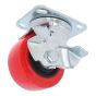 Rodaja de poliuretano 4 x 2" placa giratoria con freno Y-1054-100 Weston