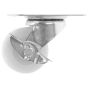 Rodaja de nylon placa giratoria con freno 2.5" Weston