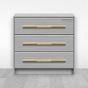 Jaladera de Aluminio 670 mm latón satinado 079-1674 Herrasa