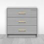 Jaladera de Aluminio 96 mm latón satinado 791-1582 Herrasa