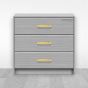 Jaladera de Aluminio 96 mm latón satinado 791-1588 Herrasa