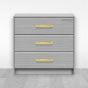 Jaladera de Aluminio 128 mm latón satinado 791-1589 Herrasa