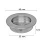 Jaladera de embutir Target acero inoxidable 40 mm 3732 Ashico