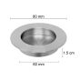 Jaladera de embutir Target acero inoxidable 80 mm 3740 Ashico