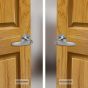 Cerradura de manija para baño cromo mate Cambridge Yale