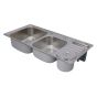 Kit de Tarja doble con escurridor derecho 91 x 45 cm Axcent