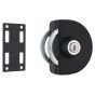 Cerradura de gancho con contra para muro negro mate XH2801N Axcent