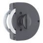 Cerradura de gancho con contra para puerta de vidrio negro mate XH82803B Axcent