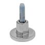 Nivelador chico niquelado con tornillo de 5/16" x 30 mm tipo Junior 166323 Rish