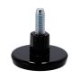 Nivelador negro con tornillo de 3/8" x 50 mm  tipo knoll 166070-N Rish