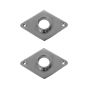 Soportes fijos rectangulares para tubo 1" cromo Lusar
