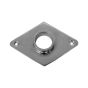 Soportes fijos rectangulares para tubo 1" cromo Lusar